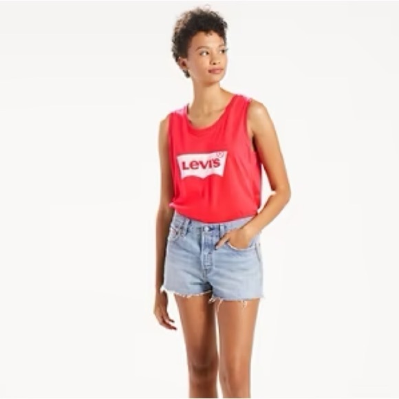 LEVI'S 501 Women's Shorts- Cut Off High Waisted Denim Shorts - Picture 1 of 15